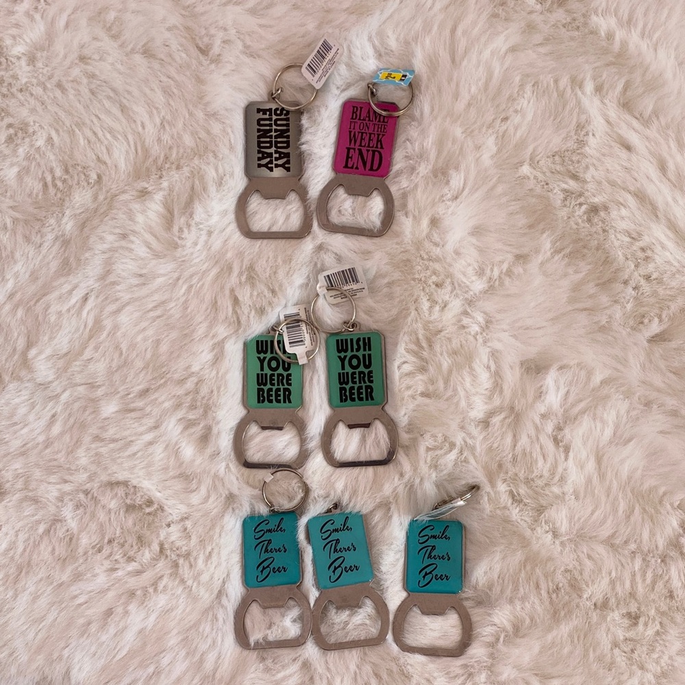 Colorful Bottle Opener Keychains lot